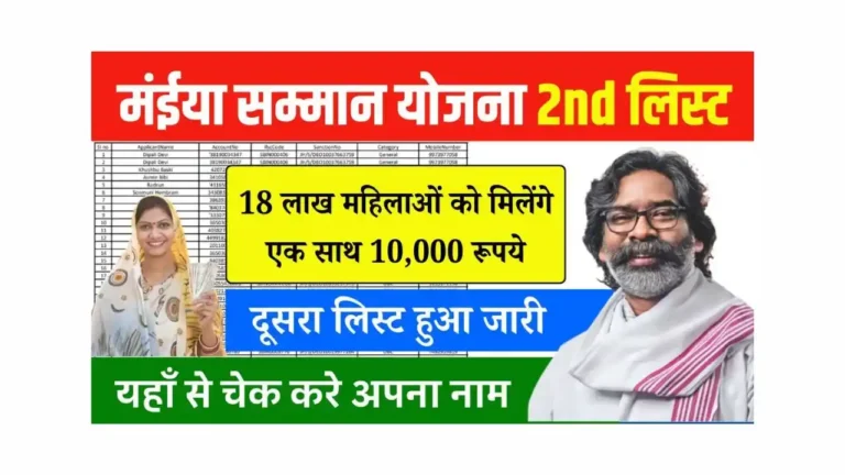 Maiya Samman Yojana 7500 2nd Payment List