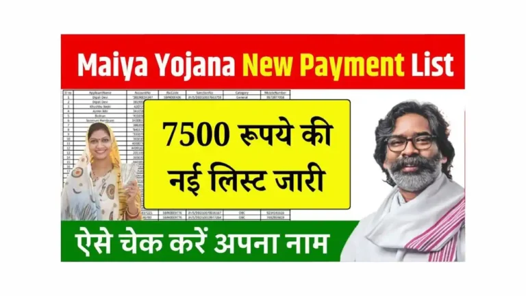 Maiya Samman Yojana New Payment List